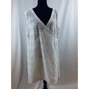 Women's‎ Size XL White Crochet Wrap Swimsuit Coverup